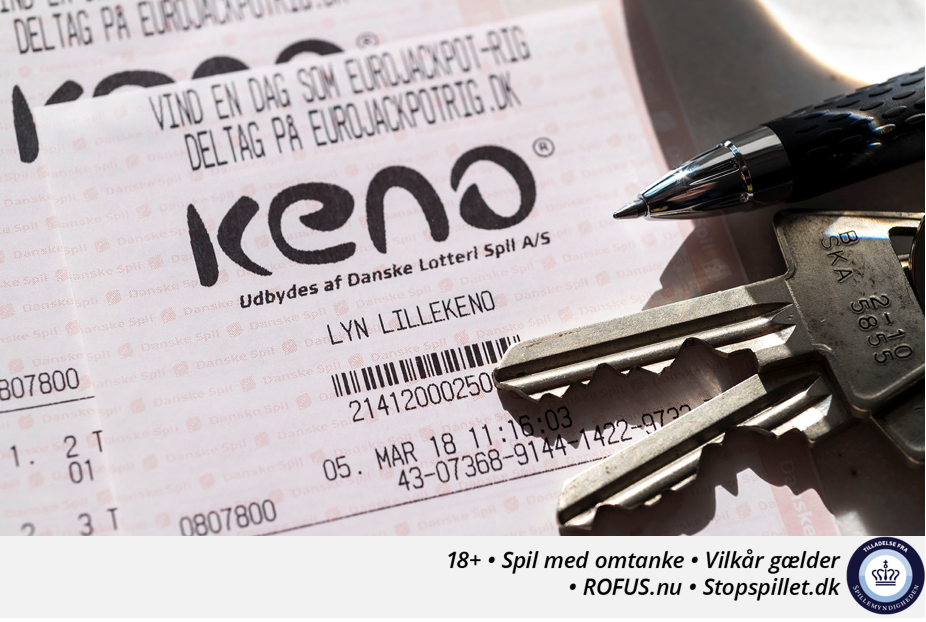 Keno - et af Danske Spils mindre kendte lotterier.